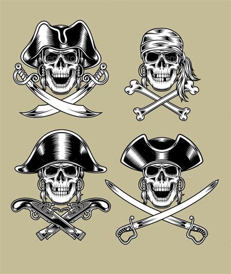 Pirate Skulls Pirate Skull Tattoos Pirate Tattoo Pirate Skull