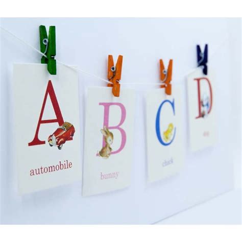 Baby ABC Alphabet Retro Style Flashcards 4x6 OR 5x7 Set of - Etsy