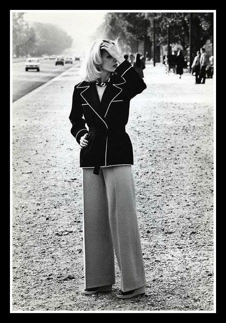 1971 Yves Saint Laurent Suit By Helmut Newton Paris 1971 Yves