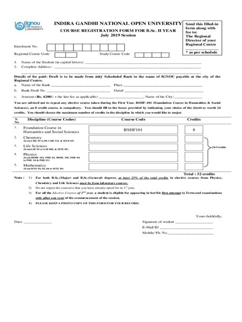 Fillable Online Rcpatna Ignou Ac Indira Gandhi National Open University