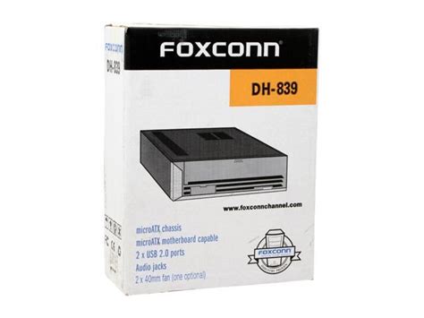 Foxconn Dh839 Sc250 2n Black Steel Microatx Slim Desktop Computer Case