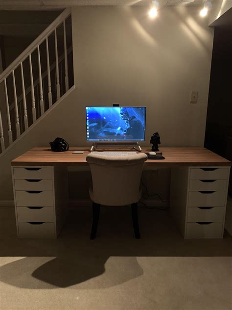 Here Is My Minimal Ikea Gaming Setup This Includes The Linnmon