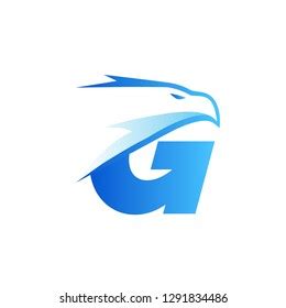 Letter G Eagle Head Logo Stock Vector Royalty Free 1291834486