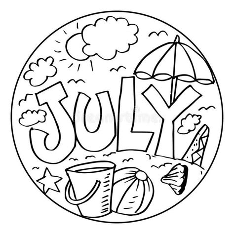 Printable July Coloring Pages