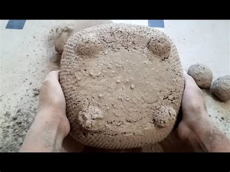 ASMR Crispy Crunchy Dusty Gritty Brown Dirt New Shape Dry Clay Pot