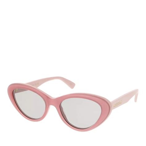 Gucci Gg Cat Eye Narrow Sunglasses Pink Pink Grey Sunglasses