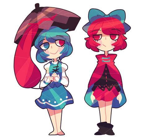 Safebooru 2girls Barefoot Blue Eyes Blue Hair Blush Stickers Bow Cape Commentary Hair Bow Hair