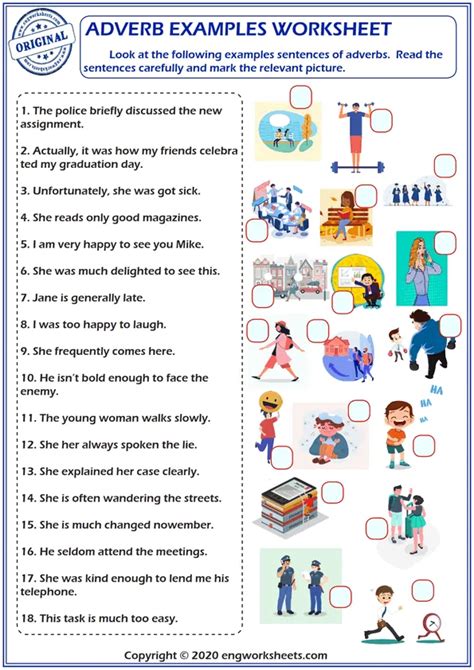 Adverbs Exercises Free Printable Adverbs Esl Worksheets Engworksheets