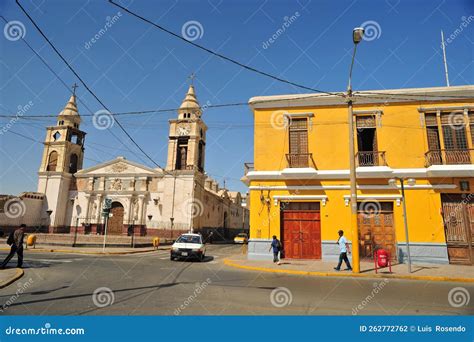 Traditional Plaza De Armas with Facade of Historic Building and Church ...