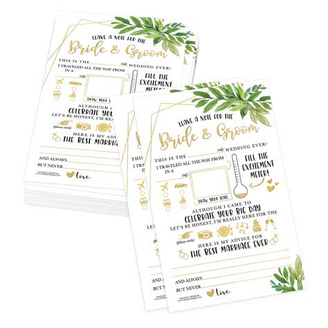 Buy 25 Greenery Wedding Advice Cards For Wedding Card Boxes For Reception Wedding Guest Book