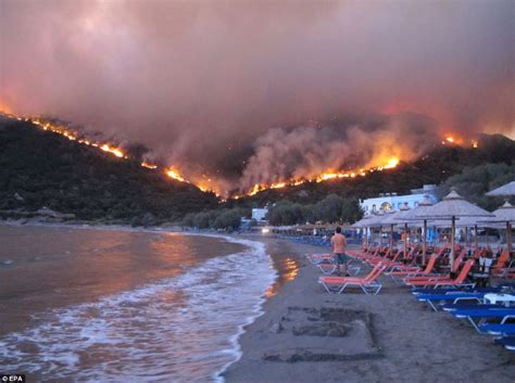 Chios forest fire: Residents flee from villages as firefighters battle ...