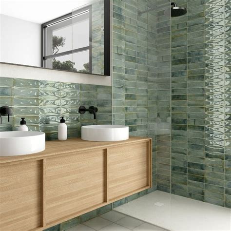 Luma Celadon Green Gloss Decor Ceramic Wall Tile Tilemountain