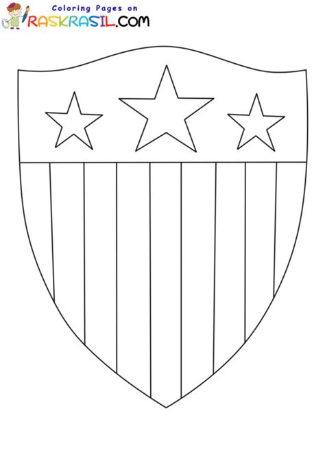 Captain America Shield Coloring Pages