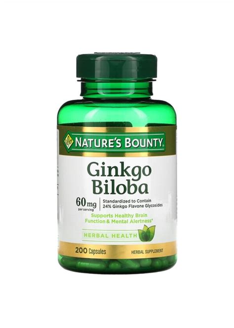 Nature S Bounty Ginkgo Biloba 60mg 200 Capsules Lazada Indonesia