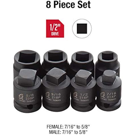 Sunex 2841 12 Inch Drive Pipe Plug Socket Set Malefemale Set Cr Mo