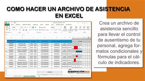 Como Hacer Un Archivo De Asistencia En Excel Youtube