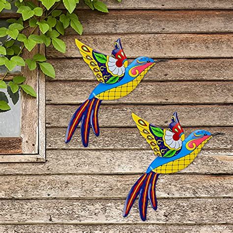 Juegoal Pack Metal Hummingbird Wall Art Inch Bright Color