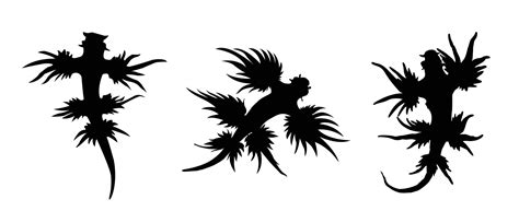 Blue Sea Dragon silhouette Glaucus atlanticus silhouette 36133328 ...