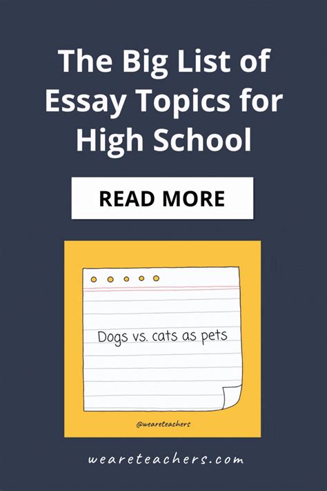 150 Essay Topics For High School Students