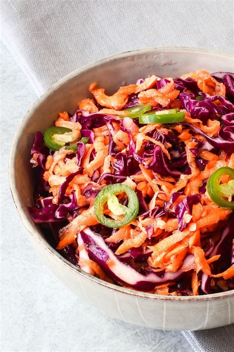 Purple Cabbage Slaw Low Fat Oil Free Healthy Midwestern Girl