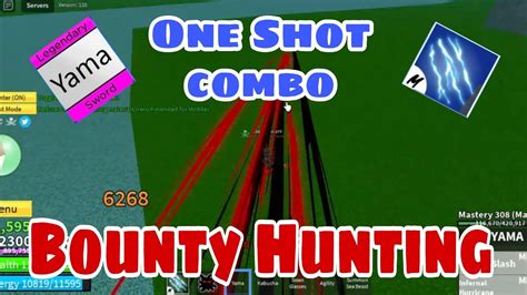 Yama Electric Claw One Shot Combo Bounty Hunting Blox Fruits