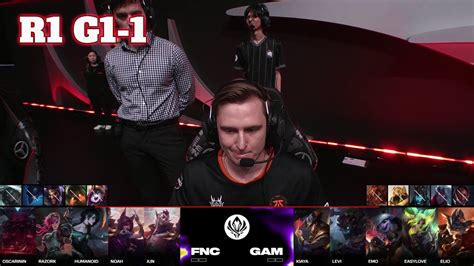 Fnc Vs Gam Game Round Lol Msi Play In Stage Fnatic Vs