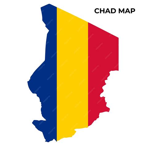 Premium Vector | Chad National Flag Map Design Illustration Of Chad
