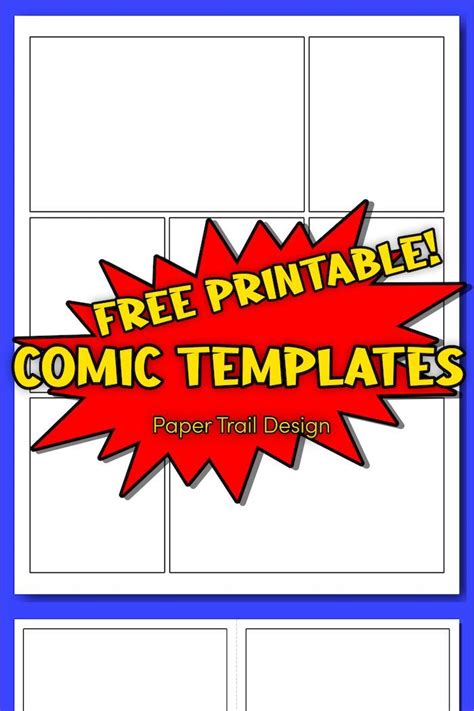 Free Printable Comic Strip Template Pages Paper Trail Design Comic