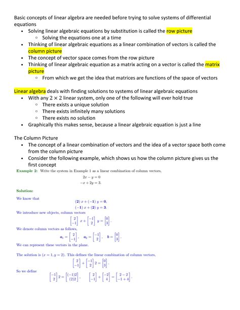 MTH235 Chapter 5 1 Basic Concepts Of Linear Algebra Are Needed Before