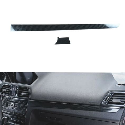 Car Center Console Dashboard Trim Cover Strip Black Stainless Steel Fit