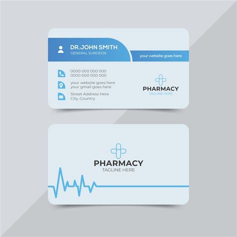 Premium Vector Professional Medical Business Card Design