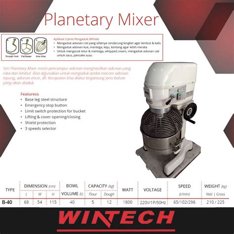 Jual Planetary Mixer Getra B B Mixer Roti Kue Kg Liter