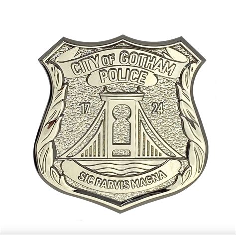 Gcpd City Of Gotham Metal Costumecosplay Badge With Vertical Etsy