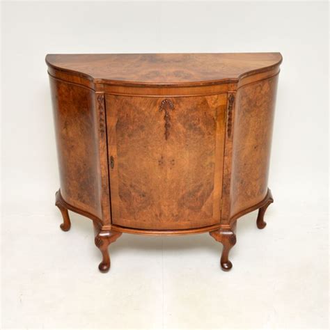 Antique Burr Walnut Queen Anne Style Cabinet Marylebone Antiques