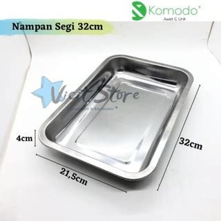 Jual Nampan Stainless Persegi Cm X Cm Merk Komodo Nampan Baki