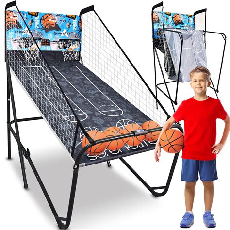 Dual Hoop Basketball Shootout Indoor Home Arcade Room Game with ...