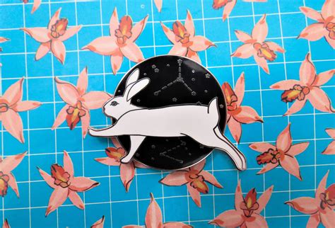 Starry Rabbit Enamel Pin Etsy Canada Enamel Pins Enamel Pin Etsy