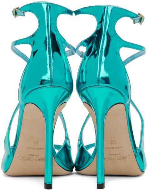 Jimmy Choo Blue Azia Heeled Sandals Jimmy Choo