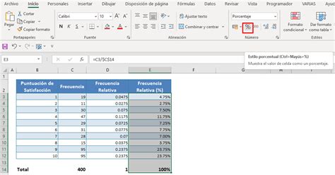 Distribuci N De Frecuencia Relativa Excel Y Google Sheets Automate