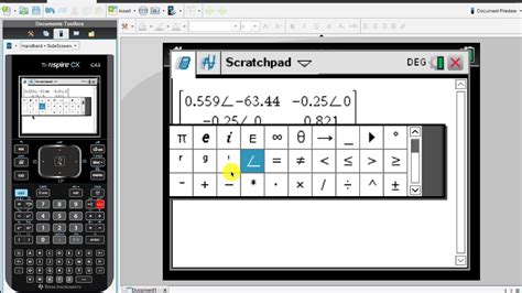 Solving Ac Circuit Matrix In A Calculator Ti Nspire Cx Youtube