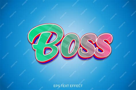 Premium Vector Vector Boss Editable 3d Text Effect Style