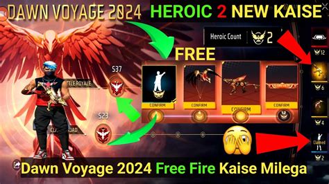 Dawn Voyage 2024 Free Fire Kaise Milega New Rank Down Voyage Free