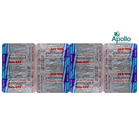 Dolo 650 Tablet 15 S Price Uses Side Effects Composition Apollo