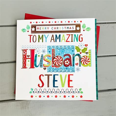 Husband Christmas Card Personalised Christmas Card Husband - Etsy