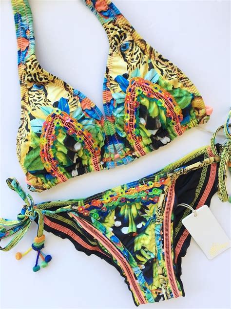 NEW Agua Bendita Swimwear Bendito Ave Bikini Set Size S Bathing Suit