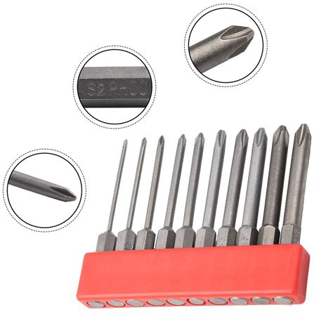 Long Lasting Alloy Steel Magnetic Screwdriver Bits Set Ph Ph Ph Ph