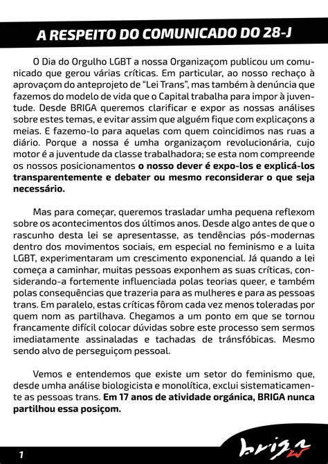 A Respeito Do Comunicado Do J By Briga Gz Issuu