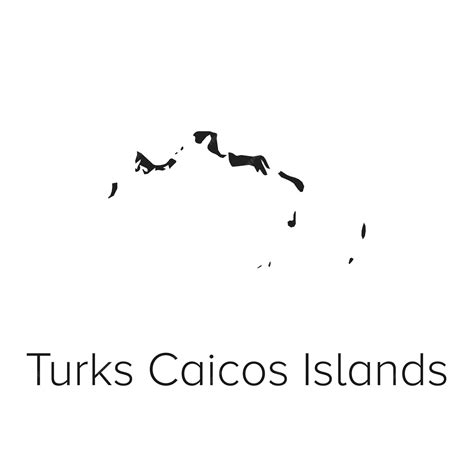 Premium Vector | Turks Caicos Islands Map Vector Illustration