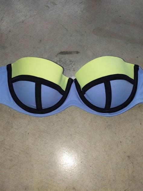 Gorgeous Victoria S Secret Bandeau Color Block Bikini Gem