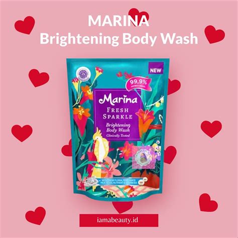 Marina Brightening Body Wash Reffil 400ml Kesehatan Kecantikan